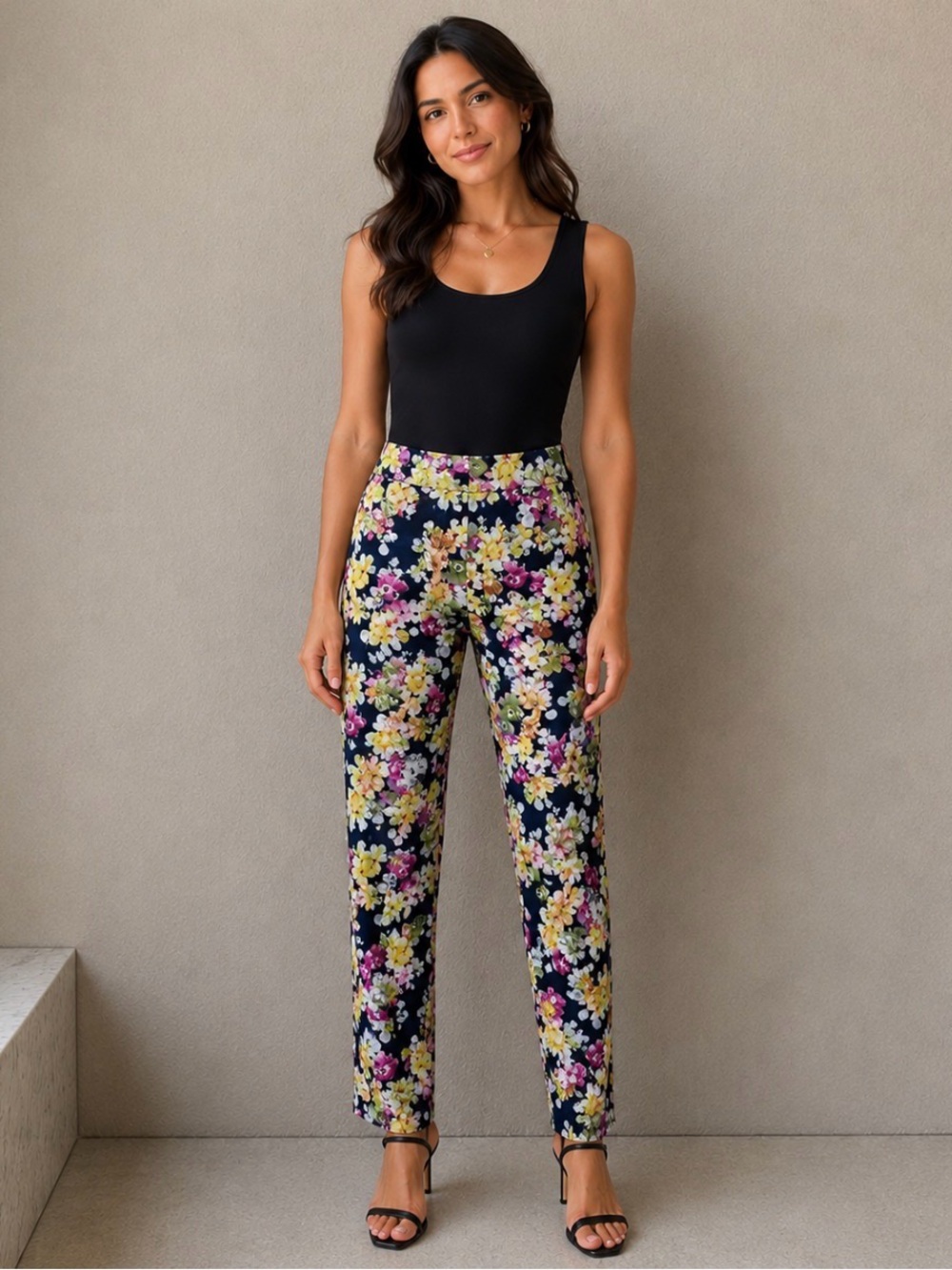 Anthropologie Cartonnier pants 0 blue floral straight WJC1